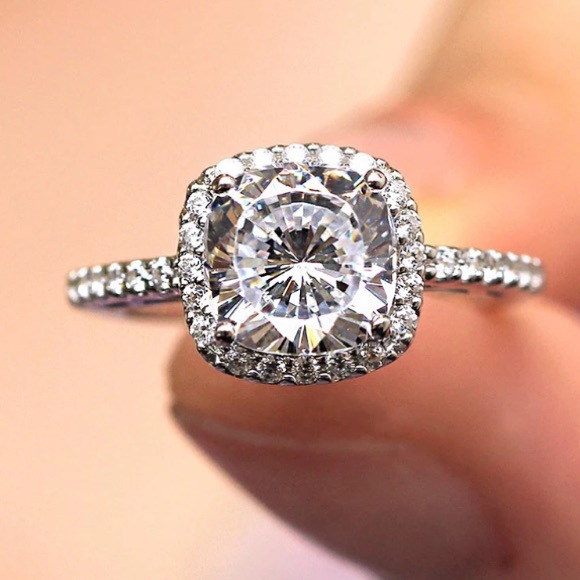 Sterling silver diamond ring 💍 - Picture 3 of 4